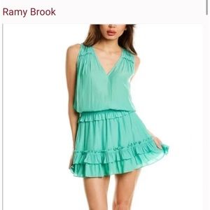 Ramy Brook Kiara Ruffle mini in teal